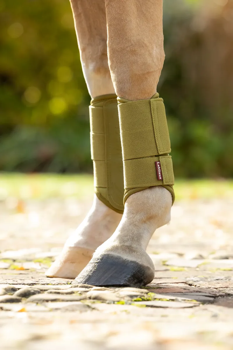 LeMieux Arika Mesh Brushing Boots - Gooseberry-4