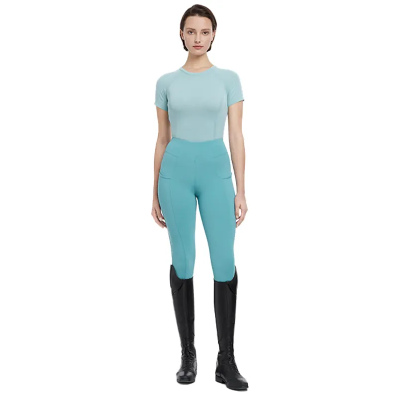 LeMieux Britney Seamless Short Sleeve Top - Aqua-2