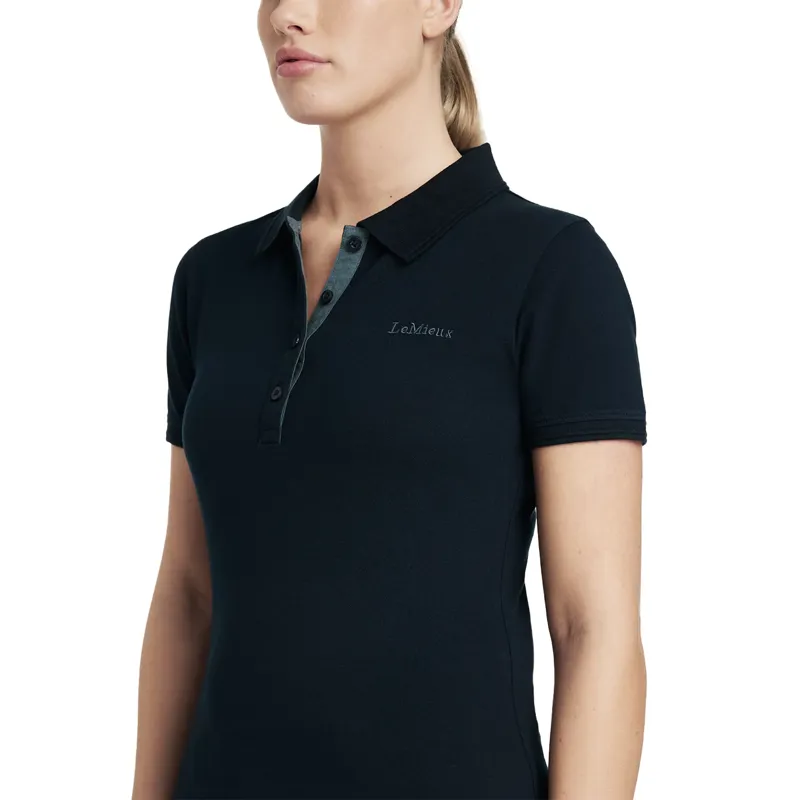 LeMieux Classique Ladies Polo Shirt - Navy-1
