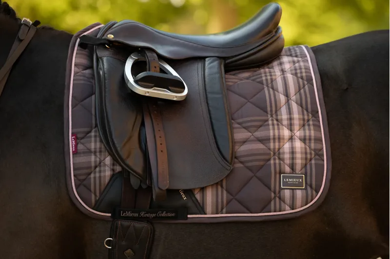 LeMieux Heritage Check Dressage Square - Cocoa-6