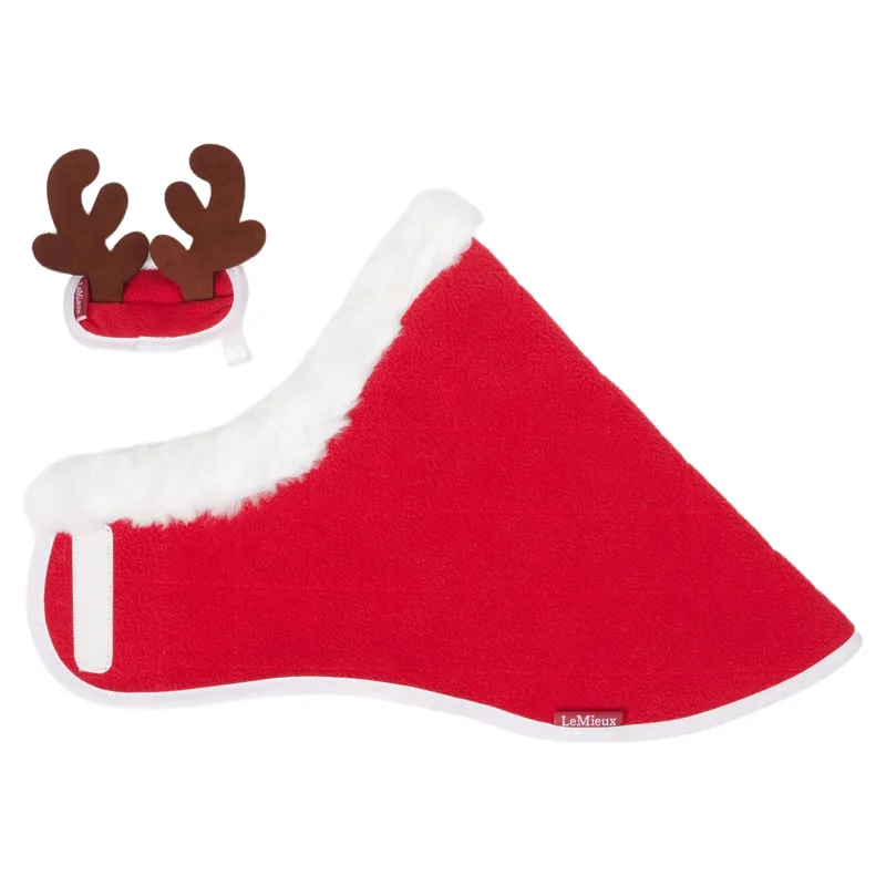 LeMieux Hobby Horse Christmas Rug Set - Red