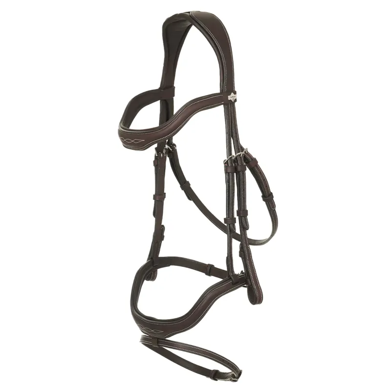LeMieux Kudos Contour Flash Bridle  - Brown