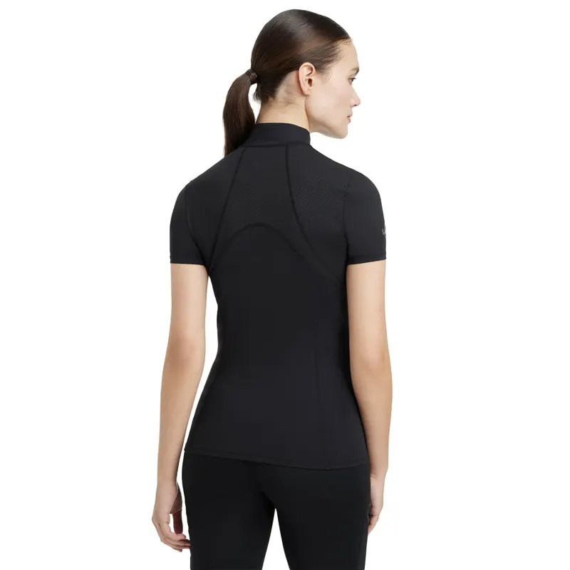 LeMieux Mia Mesh Short Sleeve Base Layer - Black-1