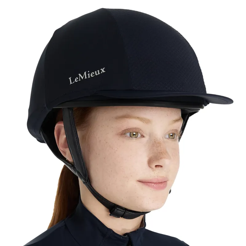 LeMieux Pro Mesh Hat Silk - Navy One Size-1