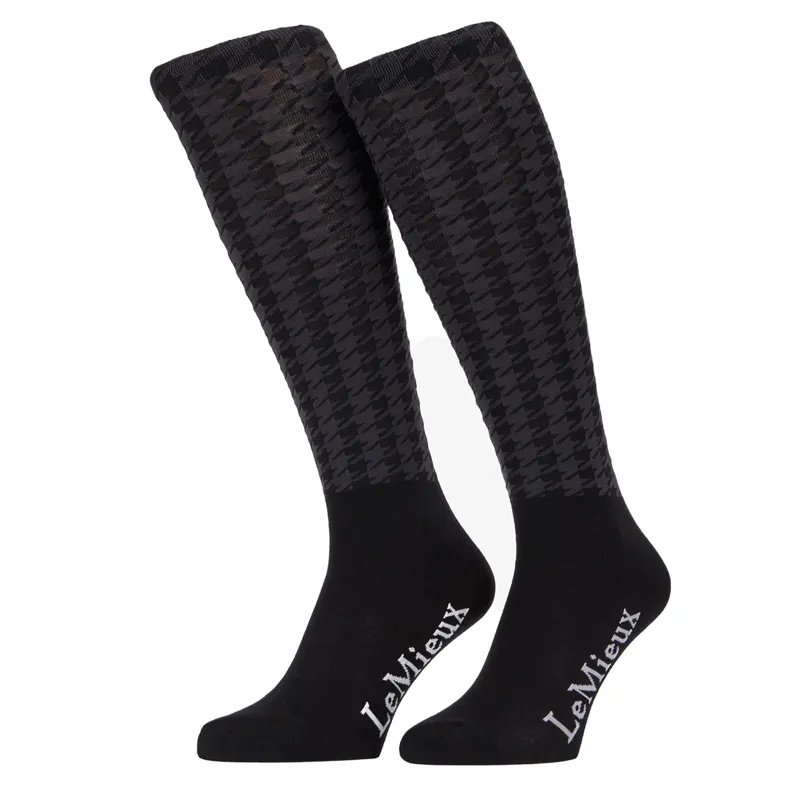 LeMieux Aspen Houndstooth Sock - Black