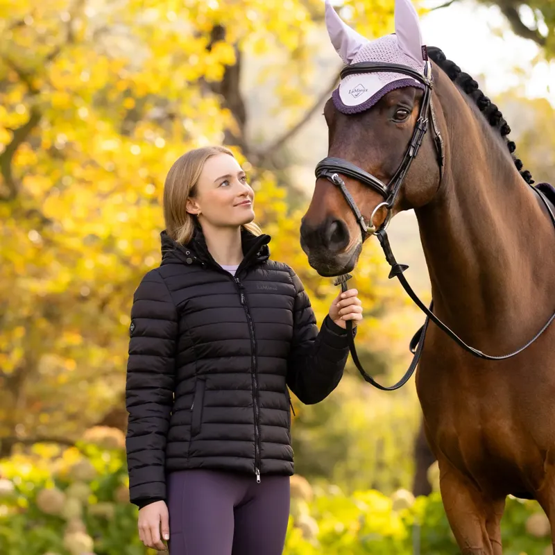 LeMieux Rose Hooded Puffer Jacket - Black-2