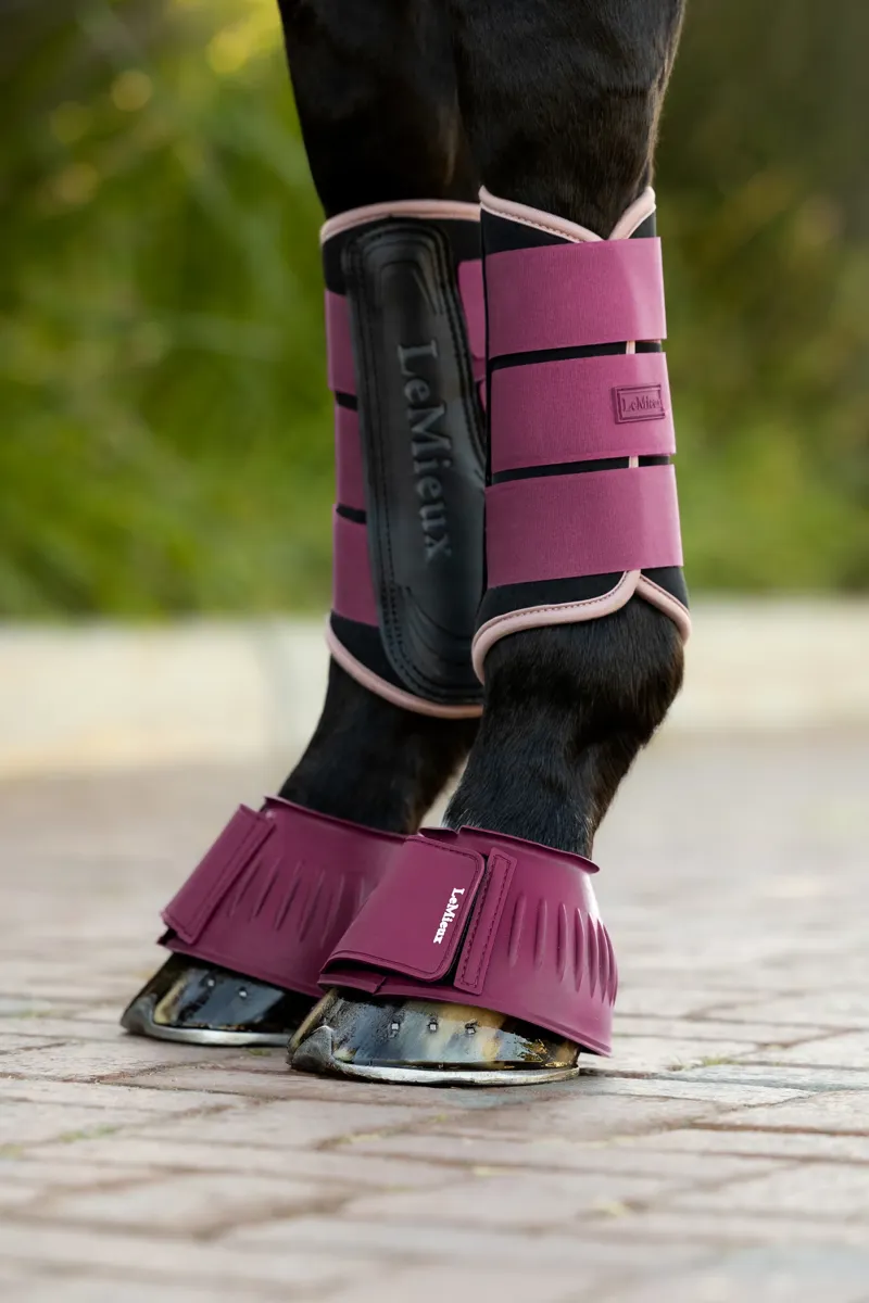 LeMieux Rubber Bell Boots - Blackberry-2