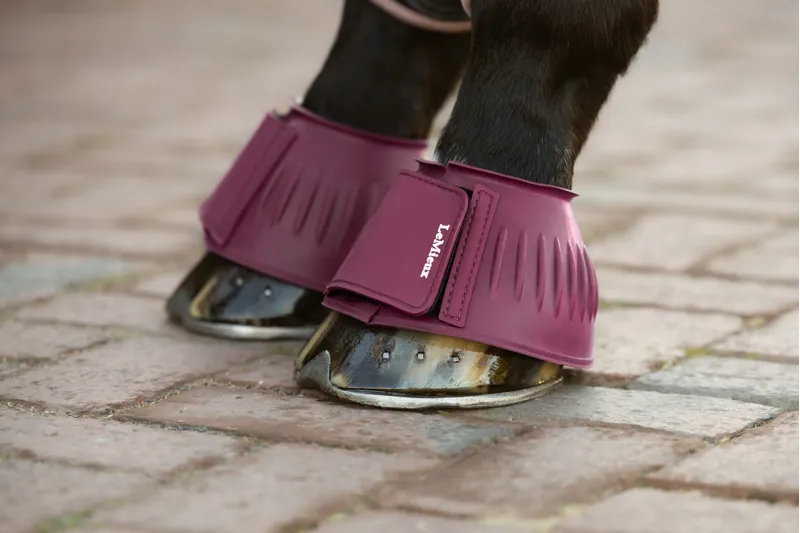 LeMieux Rubber Bell Boots - Blackberry-1