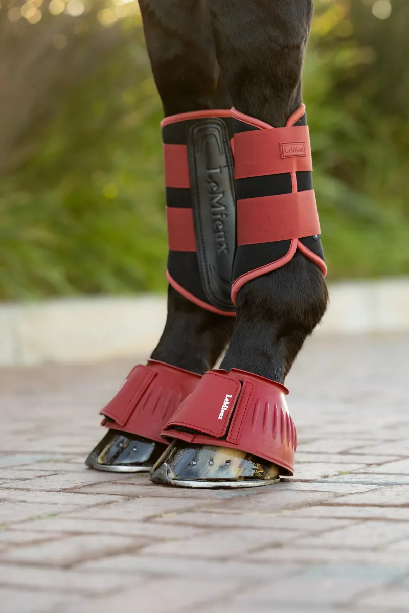 LeMieux Rubber Bell Boots - Russet-1