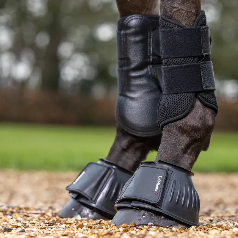 LeMieux Rubber Bell Boots - Black-3