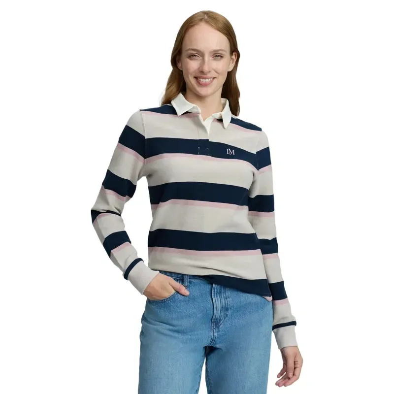 LeMieux Sloane Stripe Rugby Shirt - Stone-1