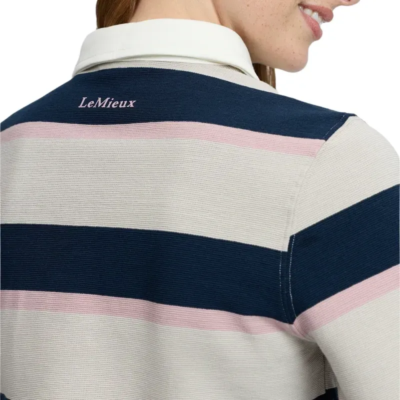 LeMieux Sloane Stripe Rugby Shirt - Stone-5