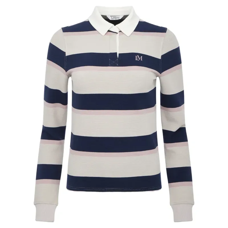 LeMieux Sloane Stripe Rugby Shirt - Stone
