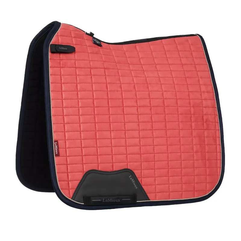 LeMieux Suede Dressage Square Saddle Pad - Cranberry