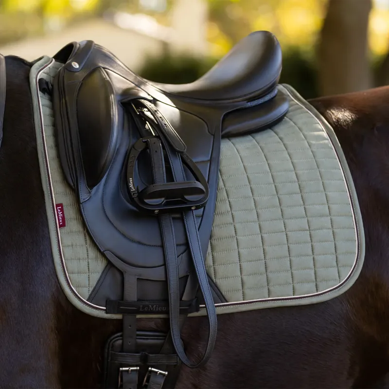 LeMieux Suede Dressage Square Saddle Pad - Rosemary-1