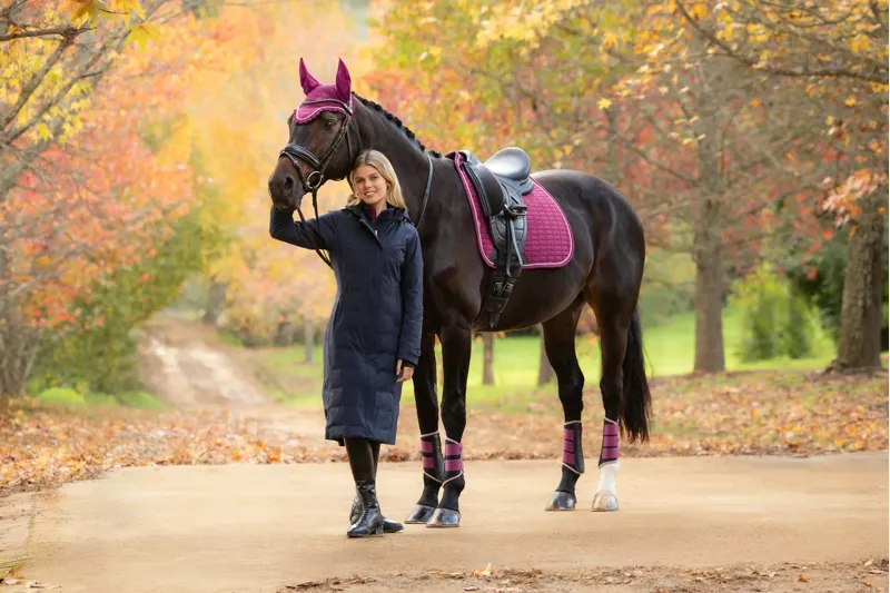LeMieux Suede Dressage Square - Blackberry-2