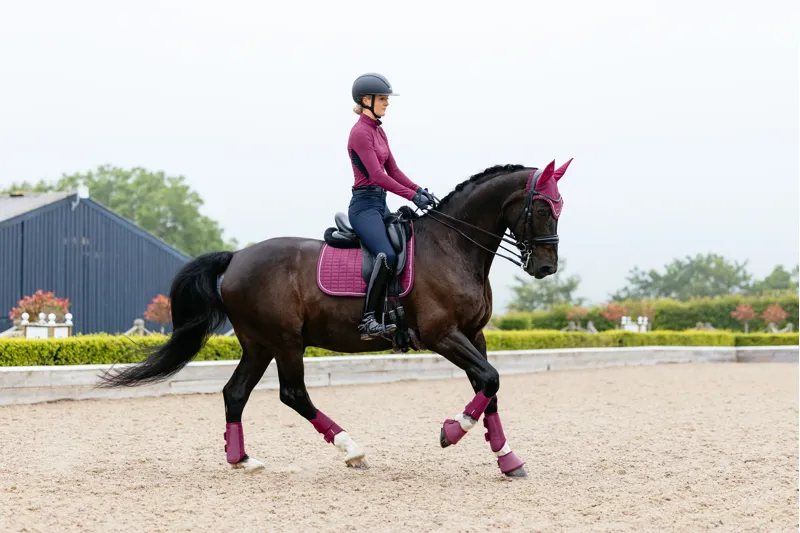 LeMieux Suede Dressage Square - Blackberry-3