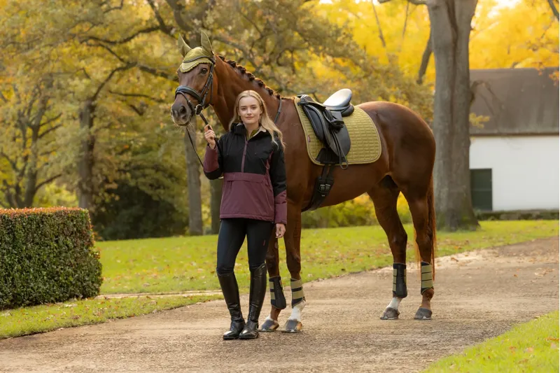 LeMieux Suede Dressage Square - Gooseberry-3