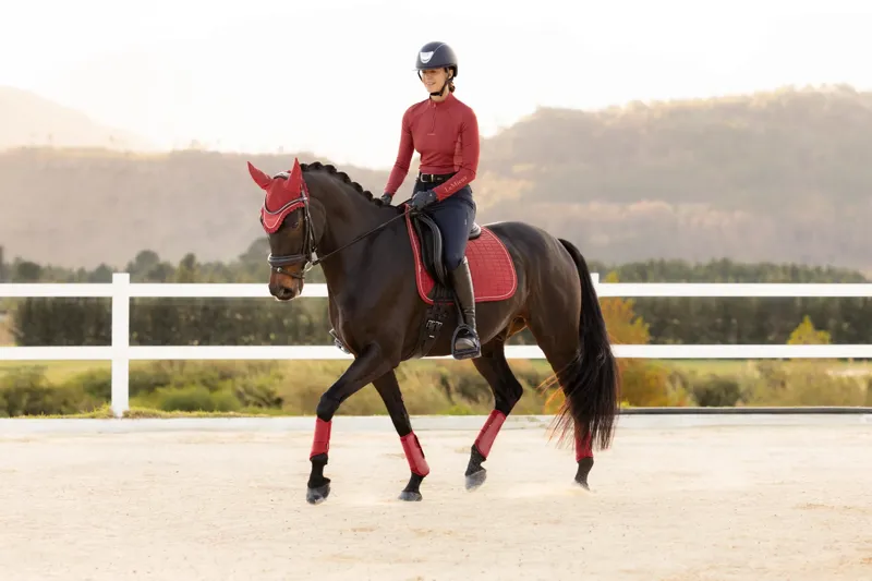 LeMieux Suede Dressage Square - Russet-3