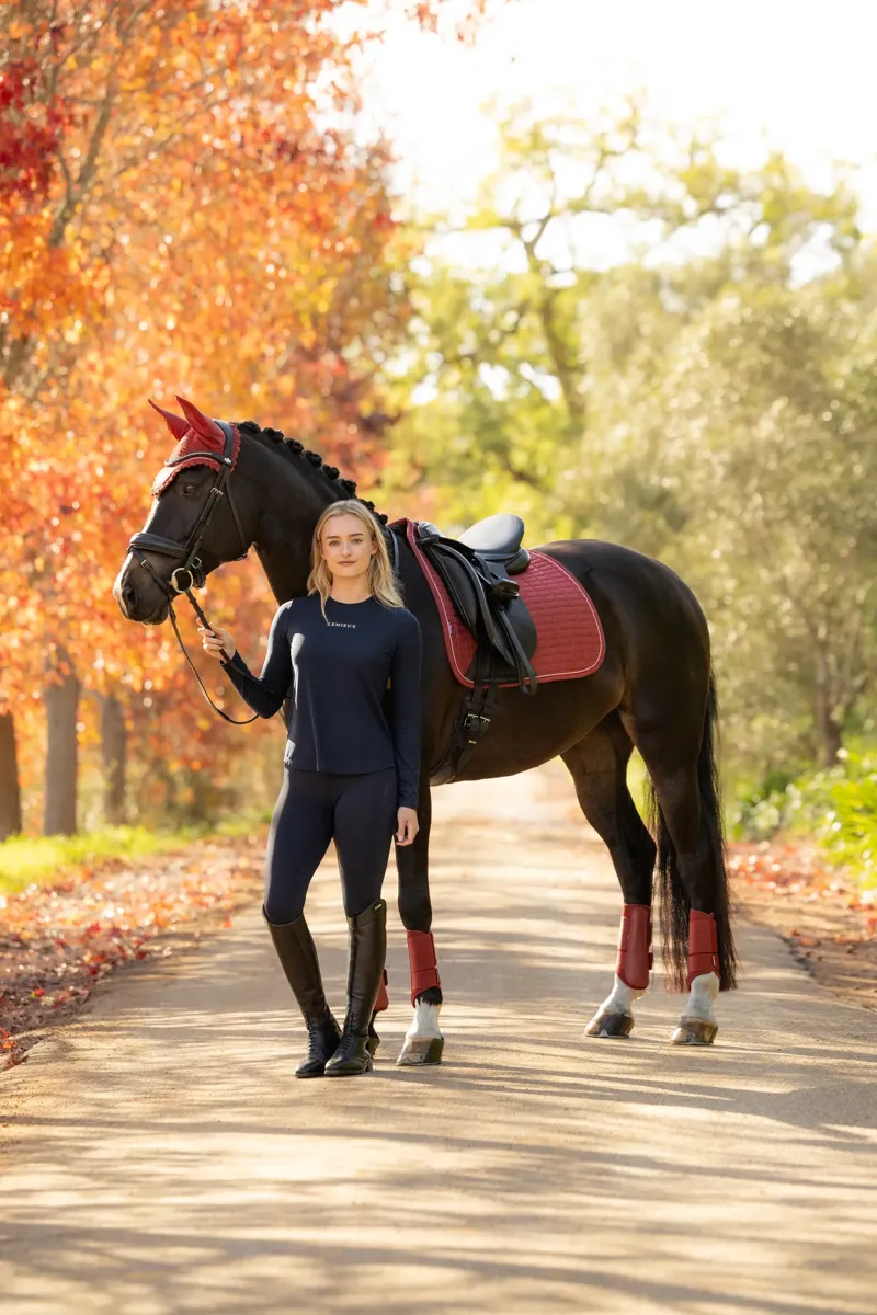 LeMieux Suede Dressage Square - Russet-4