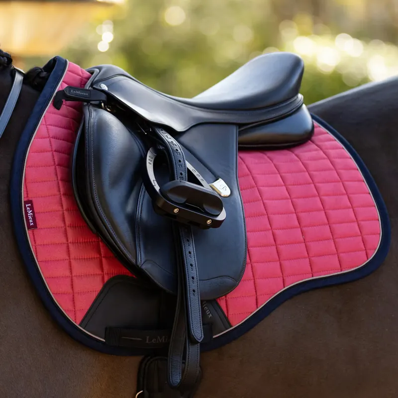 LeMieux Suede GP Square Saddle Pad - Cranberry-1