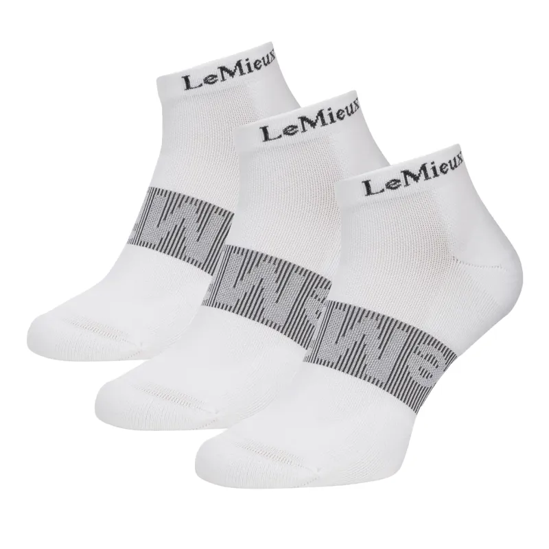 LeMieux Trainer Sock 3 Pack - White