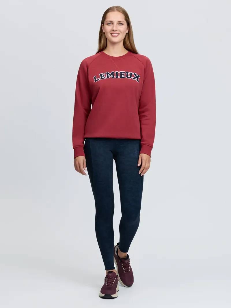 LeMieux Vida Varsity Crew Neck Sweatshirt - Russet-6