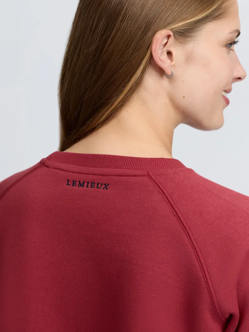 LeMieux Vida Varsity Crew Neck Sweatshirt - Russet-3