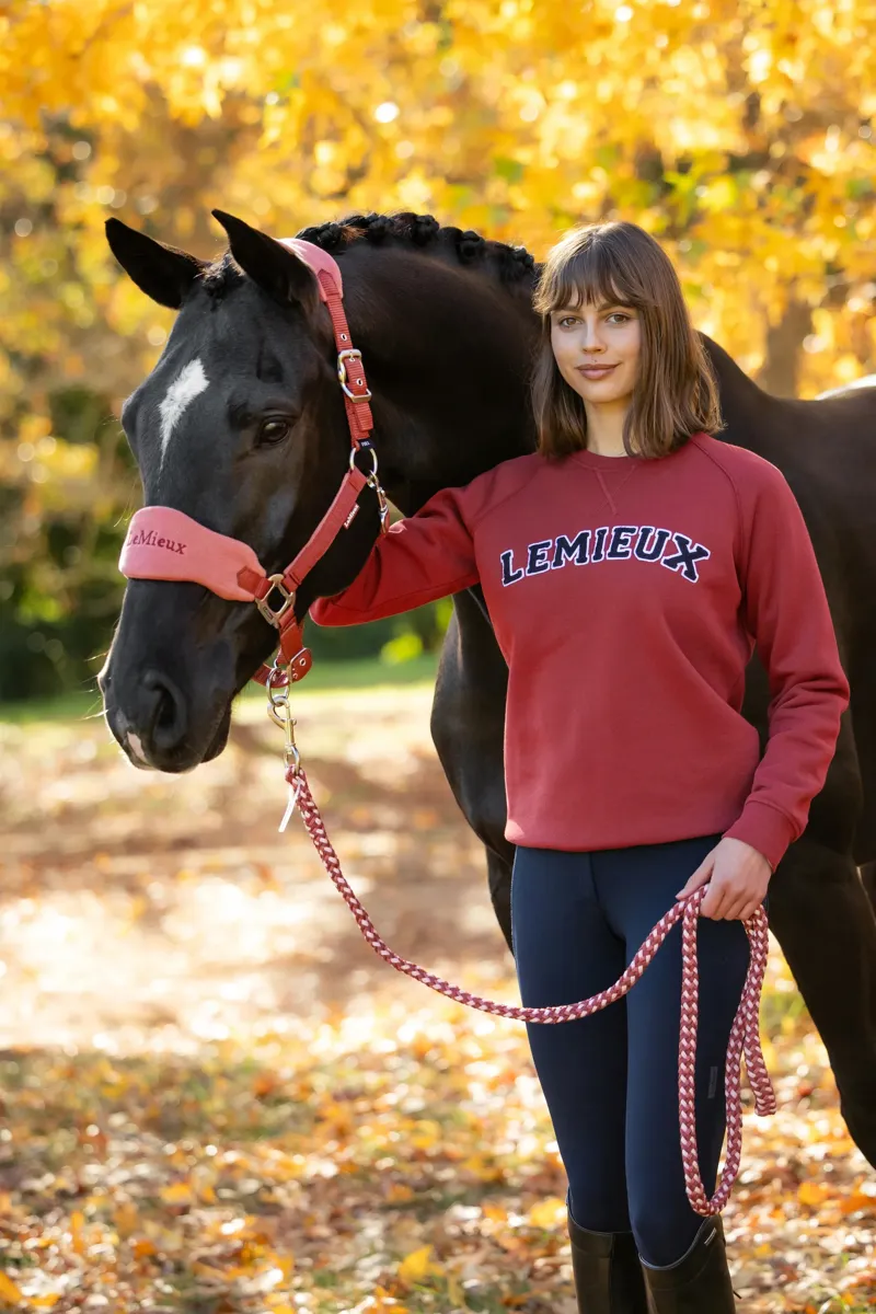 LeMieux Vida Varsity Crew Neck Sweatshirt - Russet-7