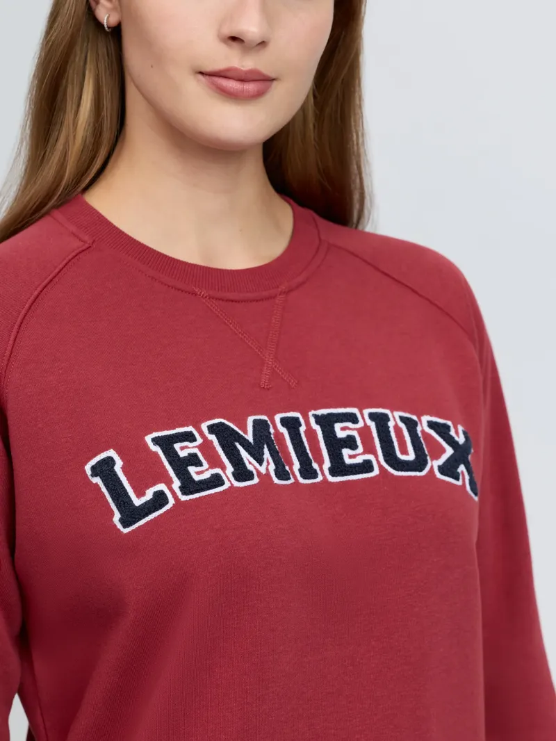 LeMieux Vida Varsity Crew Neck Sweatshirt - Russet-5