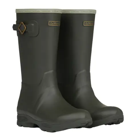 Jack Pyke Ashcombe Neoprene Wellington Boots – Men’s Size 10, Waterproof Rubber, Light Olive Green