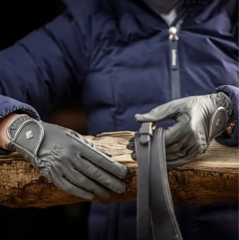 LeMieux Classic Riding Gloves - Grey-1