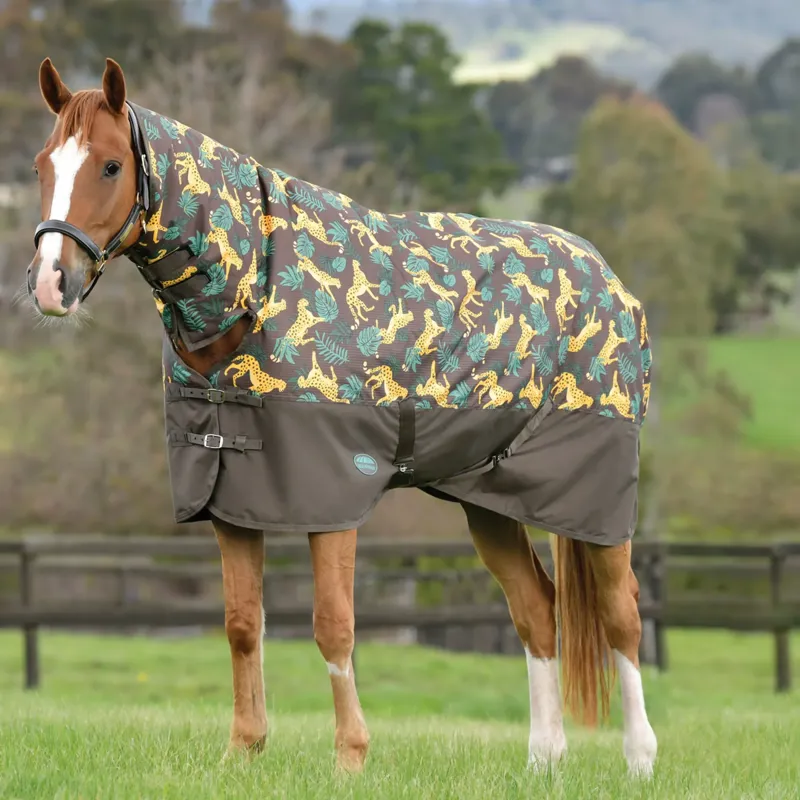 WeatherBeeta ComFiTec Tyro 200g Combo Neck Turnout Rug - Jungle Print