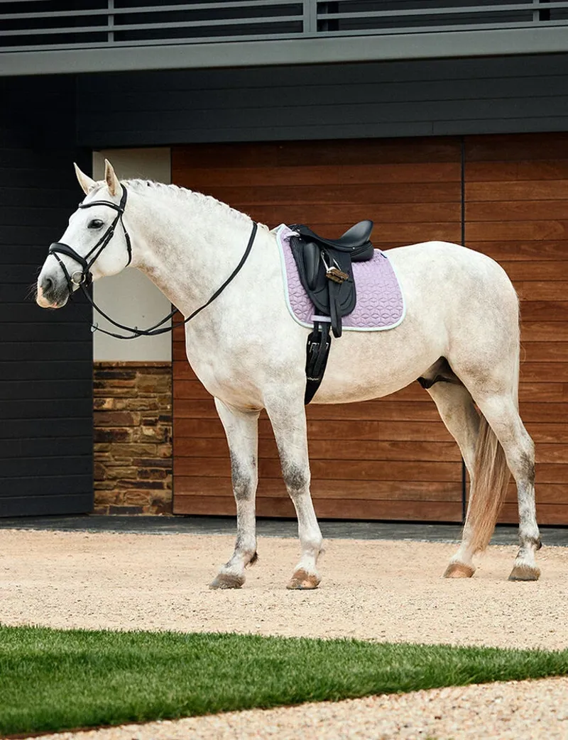 WeatherBeeta Suede Elite Air-Tec Dressage Saddle Pad - Soft Lilac-1