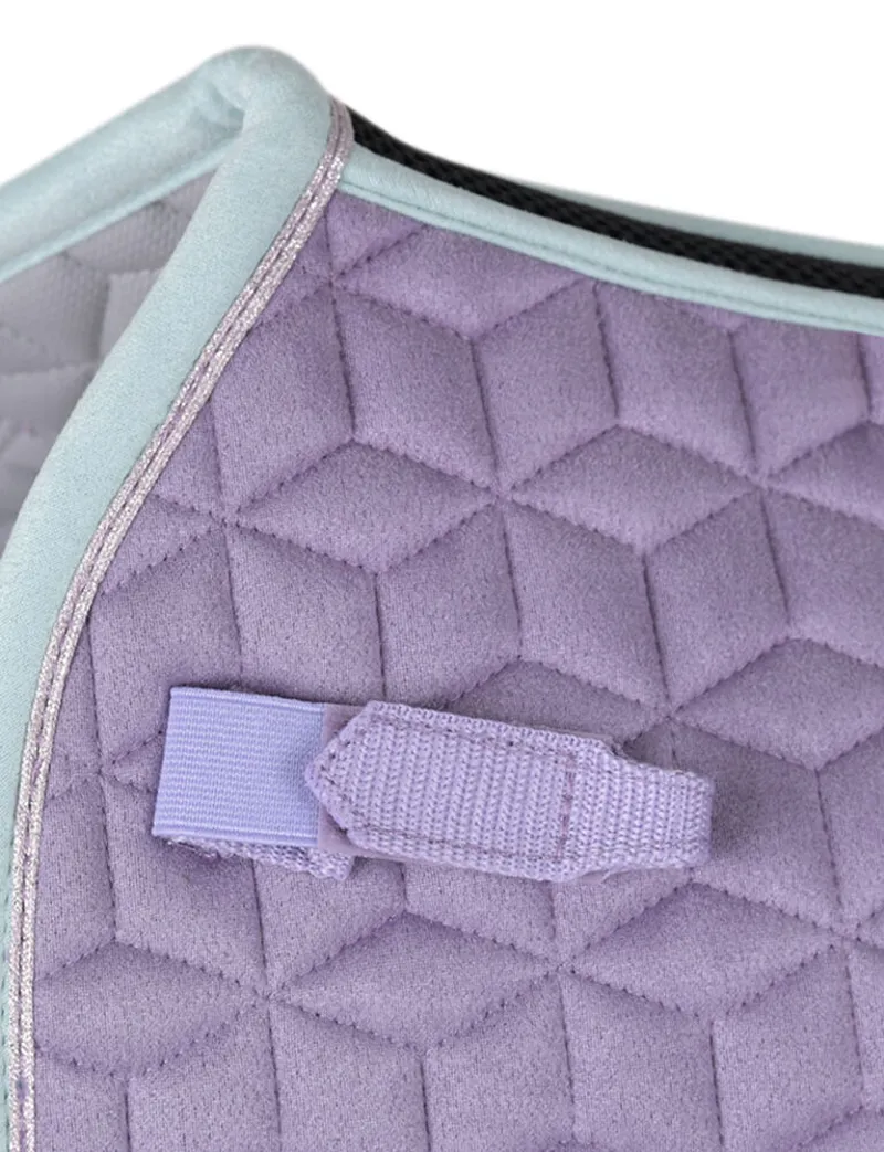 WeatherBeeta Suede Elite Air-Tec Dressage Saddle Pad - Soft Lilac-5