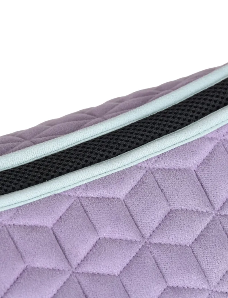 WeatherBeeta Suede Elite Air-Tec Dressage Saddle Pad - Soft Lilac-6