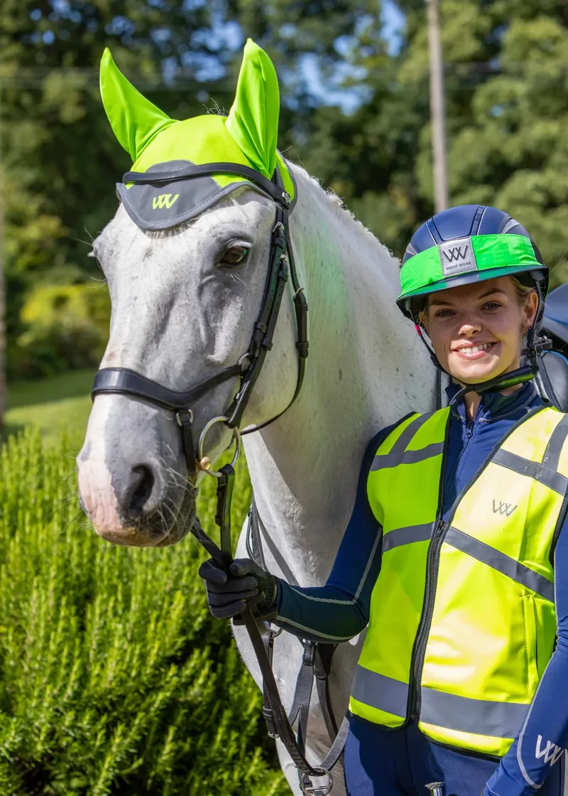 Woof Wear Fly Veil - Hi Vis Lime-1