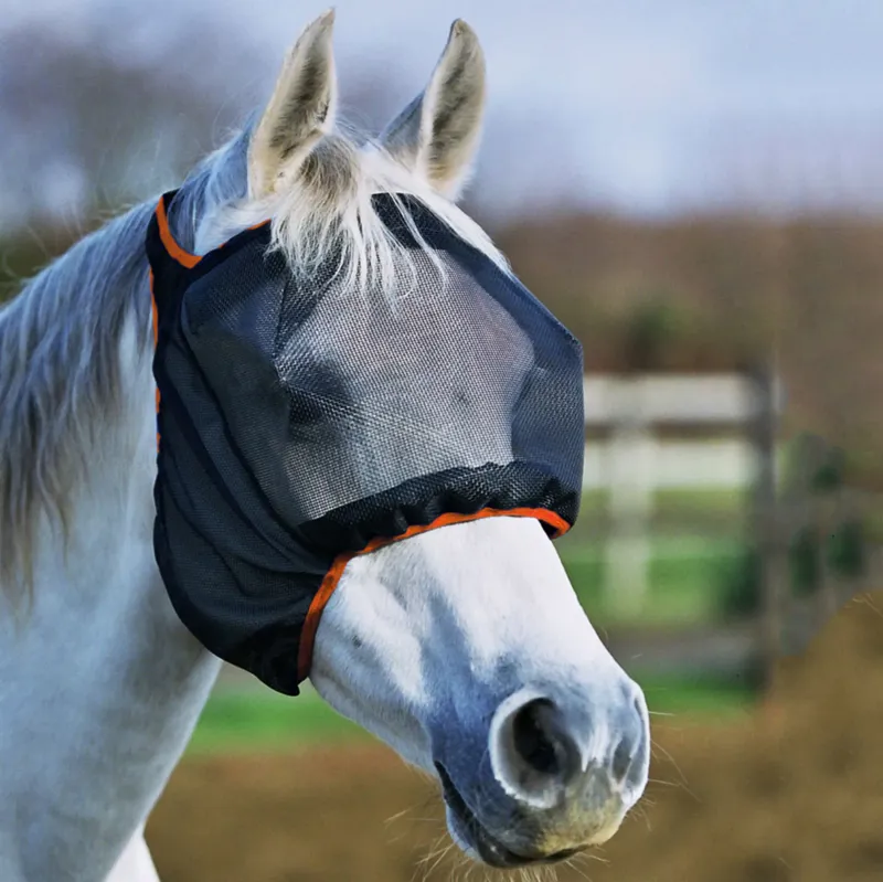 Equilibrium Field Relief Midi Fly Mask without Ears - Black/Orange