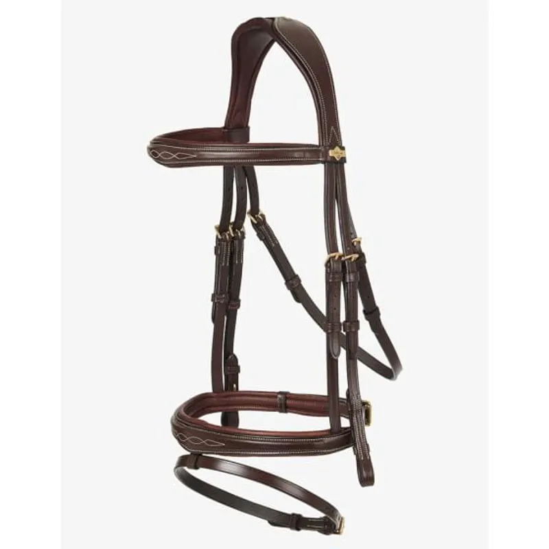 LeMieux Kudos Competition Flash Bridle - Havana-2