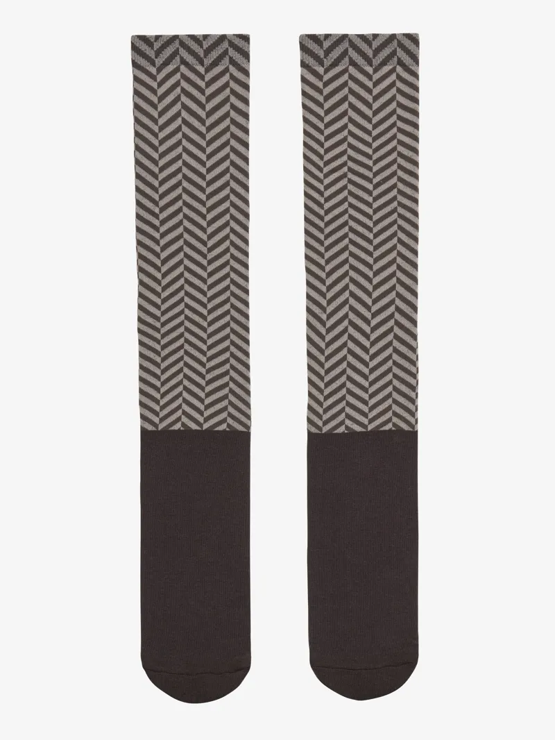 Lemieux Heritage Footsie Socks Herringbone - Cocoa-1