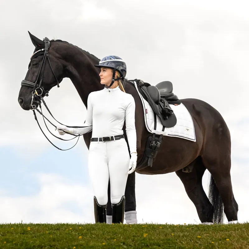 LeMieux Loire Dressage Square - White/Black-1