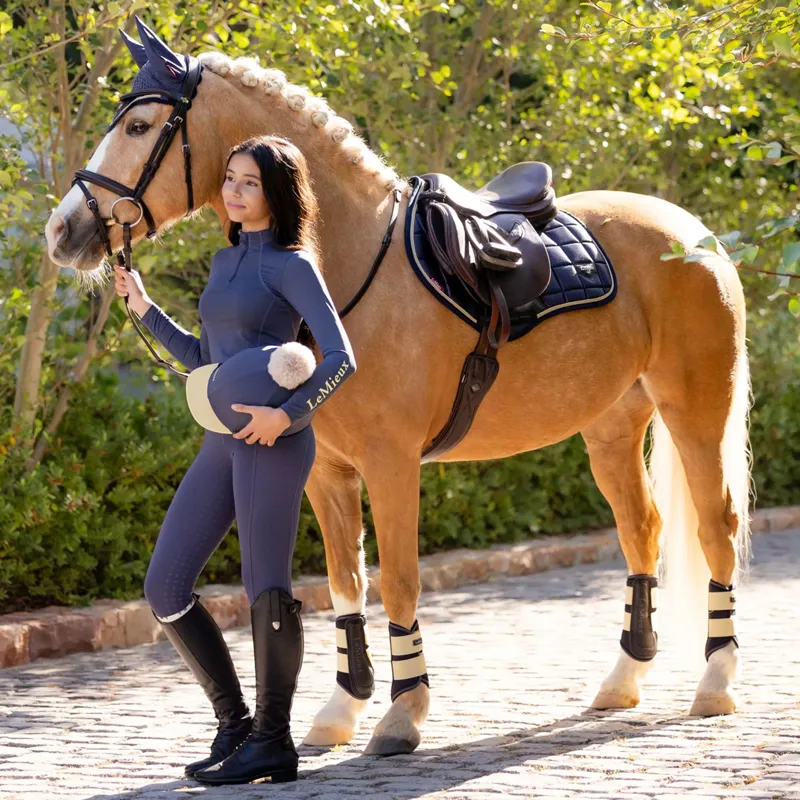 LeMieux Loire Classic Close Contact Square Saddlepad - Dusk Blue-1