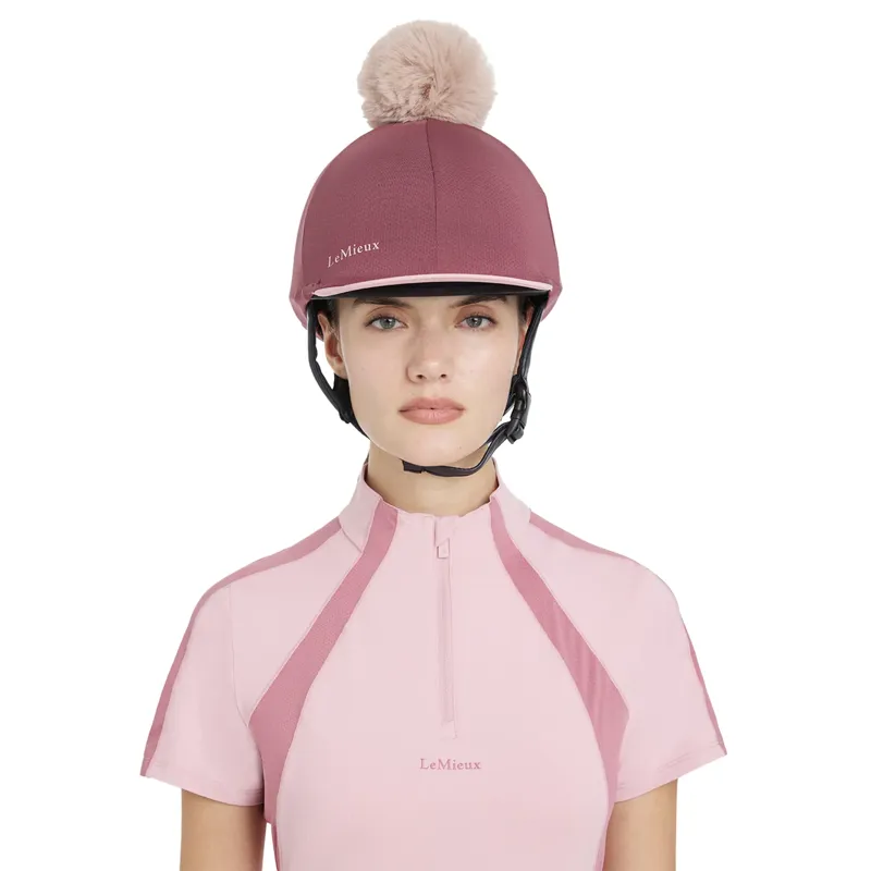 LeMieux Maria Mesh Hat Silk - Rosewood-3