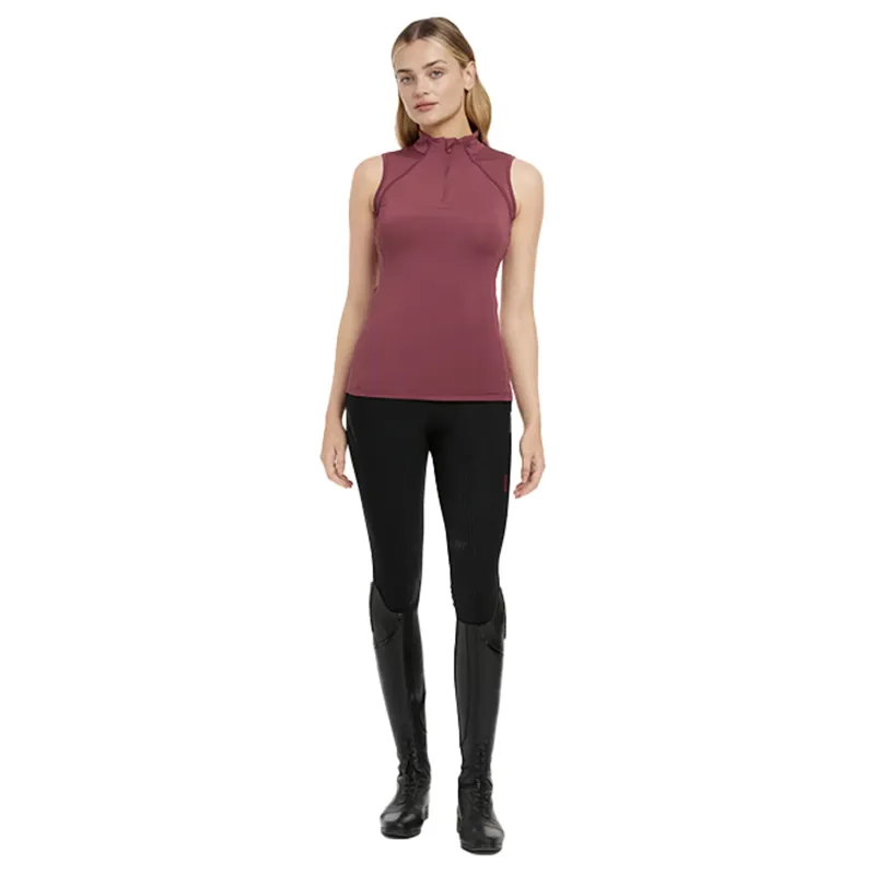 LeMieux Maria Mesh Ladies Sleeveless Base Layer - Rosewood-4