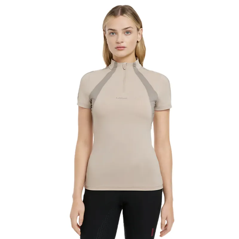LeMieux Maria Mesh Ladies Short Sleeve Base Layer - Almond-1
