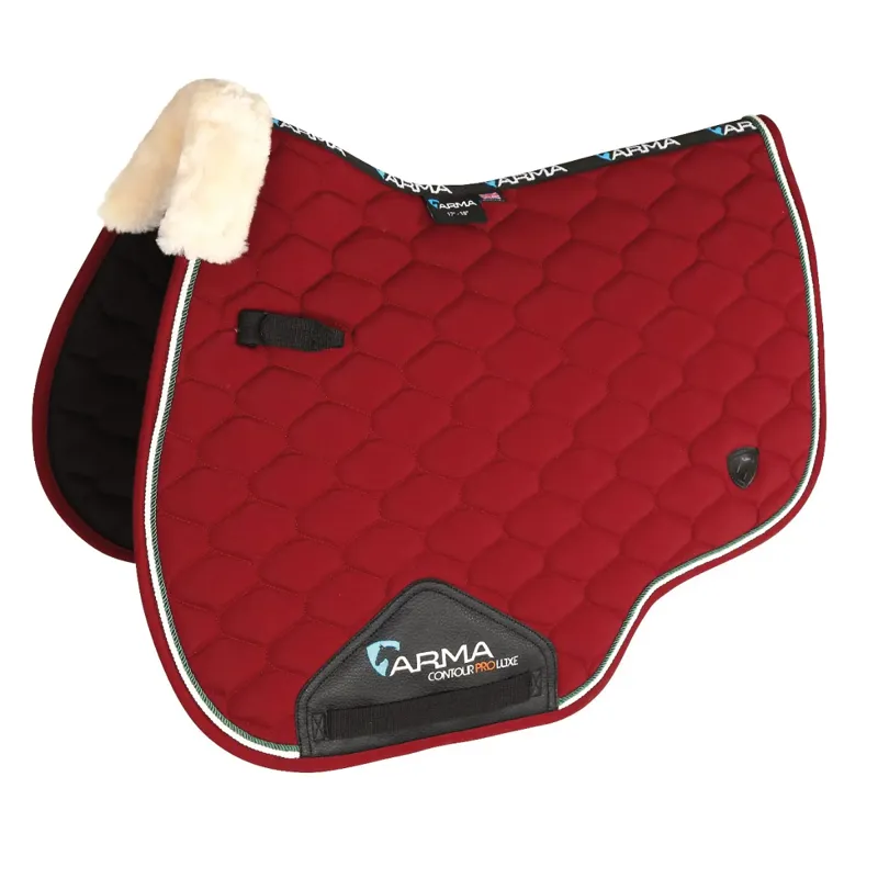 Shires ARMA Braided Trim Saddlecloth - Maroon