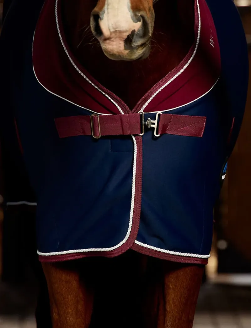 WeatherBeeta Opulence Show Sheet Standard Neck Rug - Navy/Burgundy -1