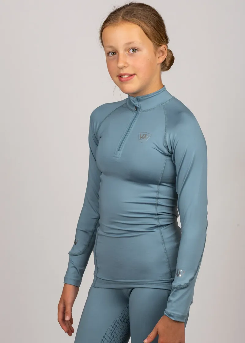 Woof Wear Children's Tech Base Layer - Mineral Blue-2