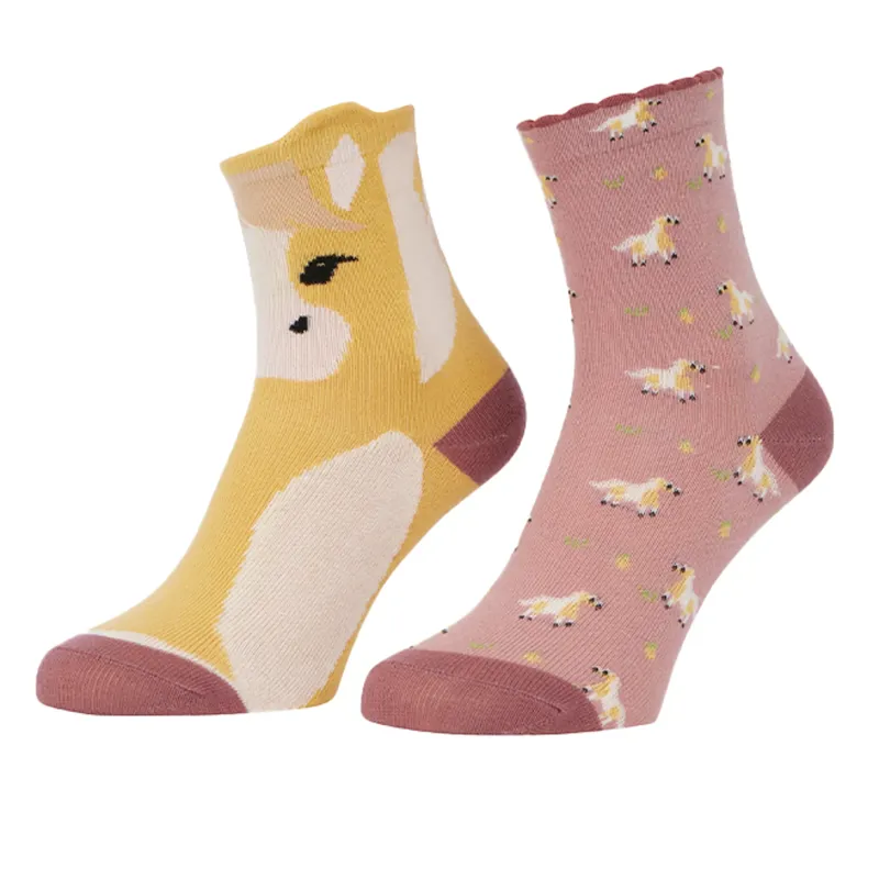 LeMieux Mini Character Socks 2 pack - Lemon