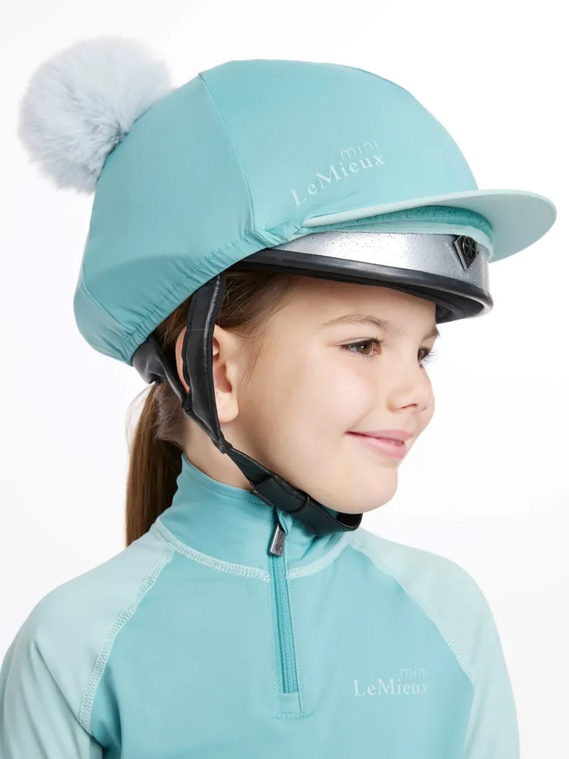 LeMieux Mini Double Pom Hat Silk - Lagoon